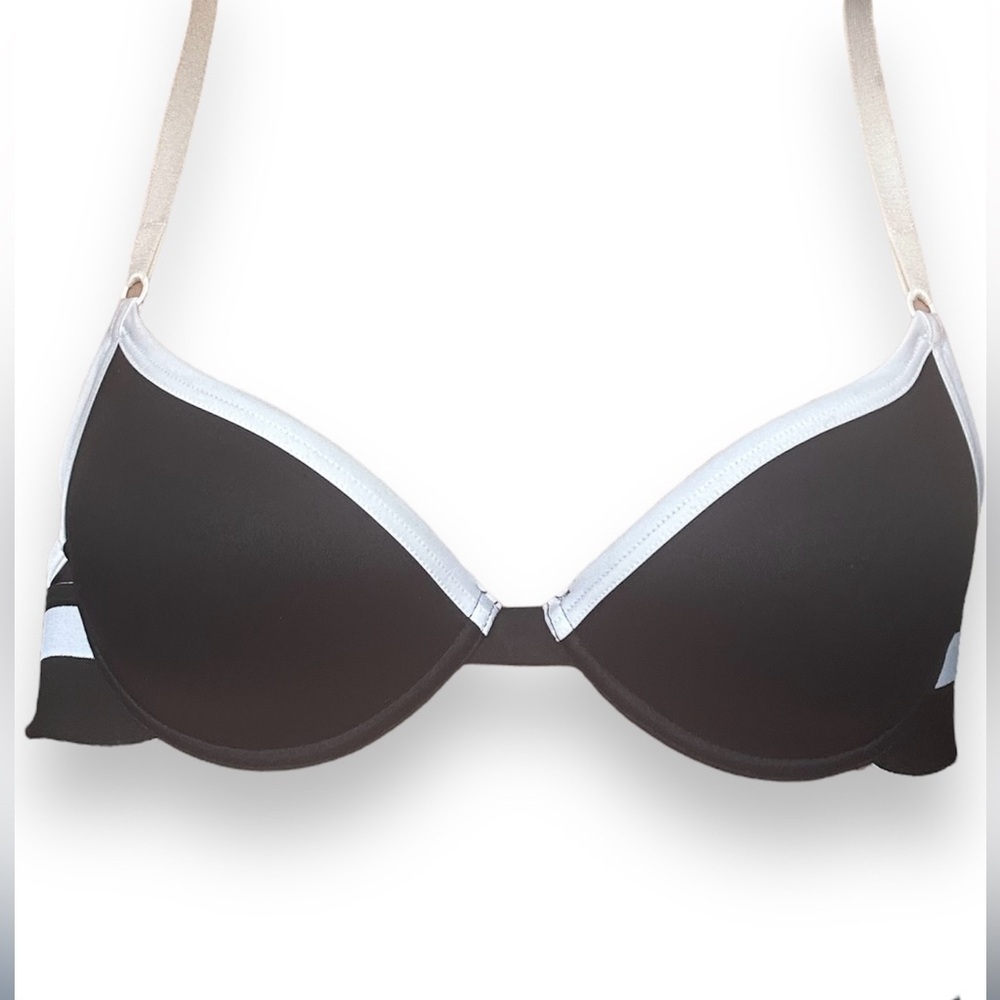 Dolce & Gabbana Vintage Sporty Black White Outerwear Push-Up Logo Bra 30C / 30B